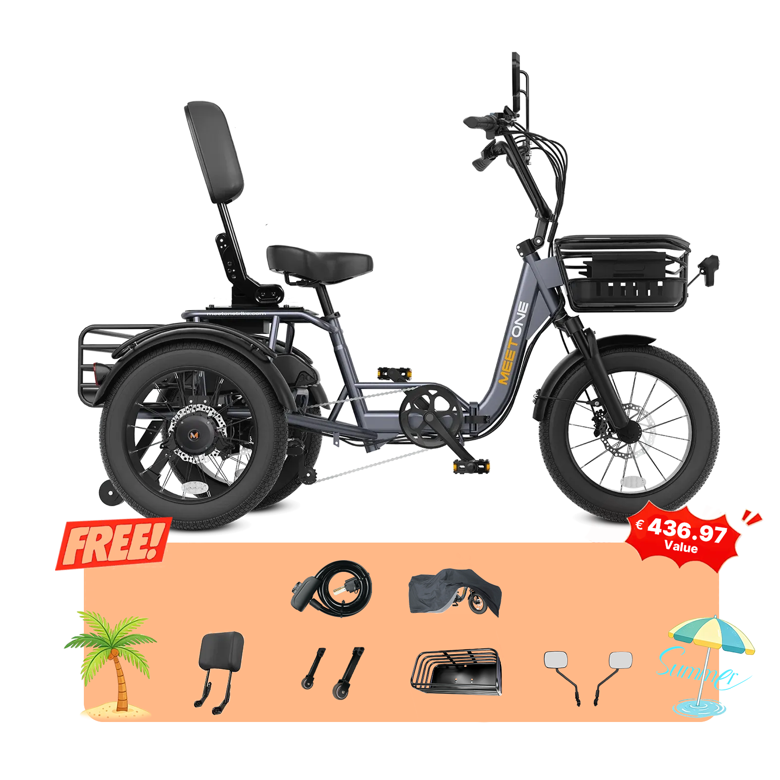 Meet One Breeze Pro Fat Tire Electric Trike