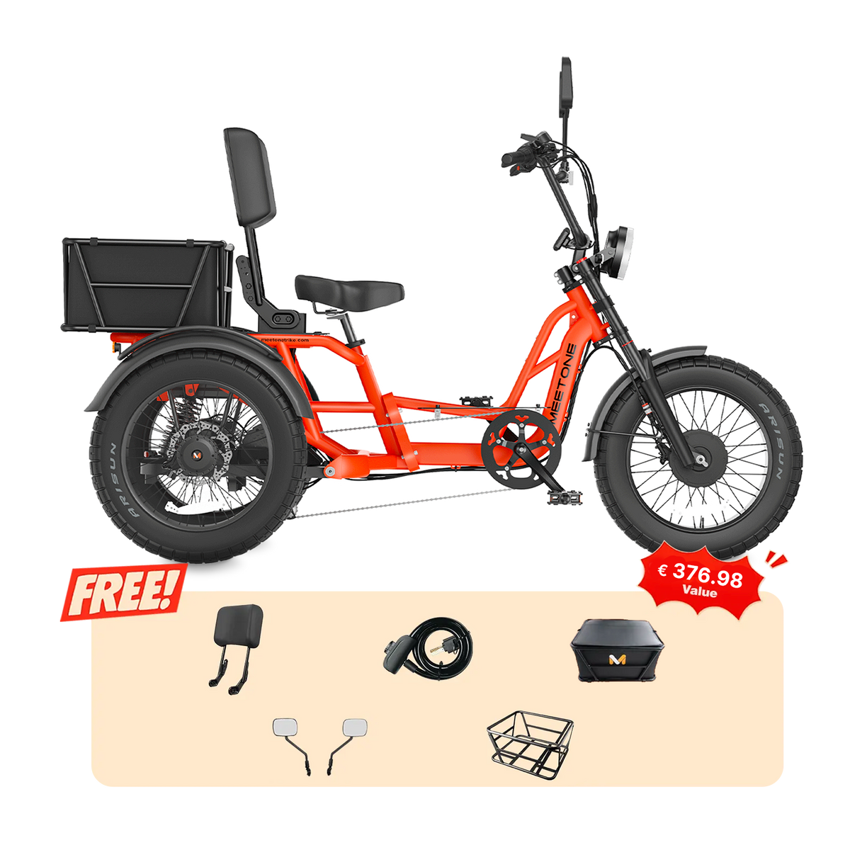 Meet One Tour 2.0 Dual Motor Electric Trike
