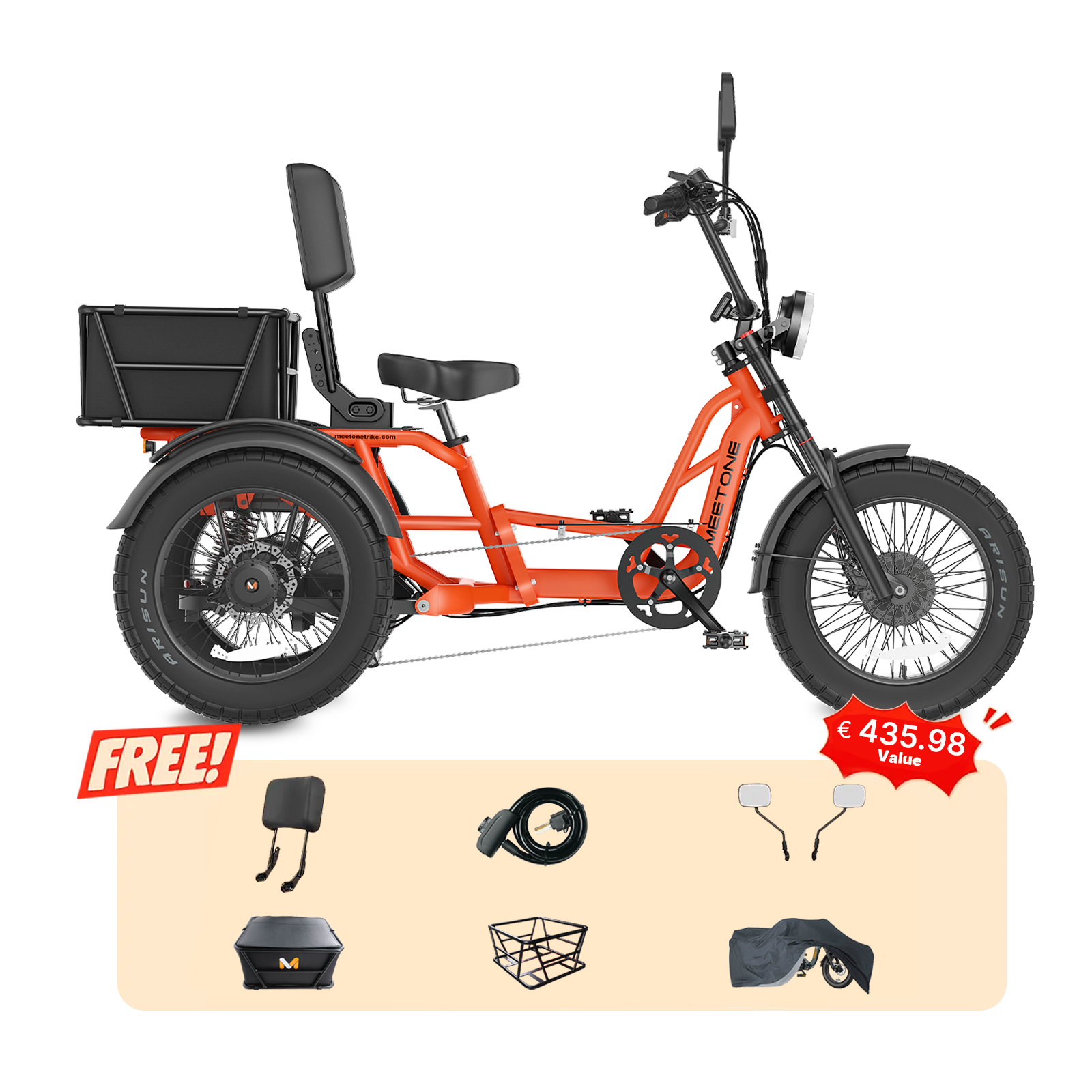 Meet One Tour 2.0 Dual Motor Electric Trike